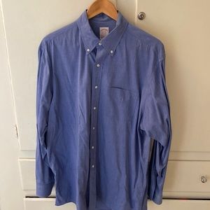 Brooks Brothers Blue Men’s Classic Business Button Down Dress Shirt Size 17/35
